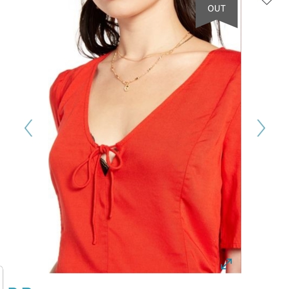 NWT BP. Claudia Sulewski Tie neck top keyhole (4x) - Picture 2 of 8